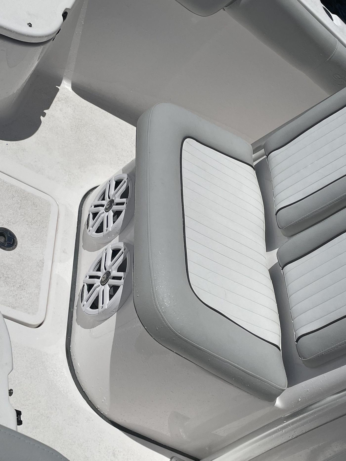 Flush-mounted speakers in a boat deck