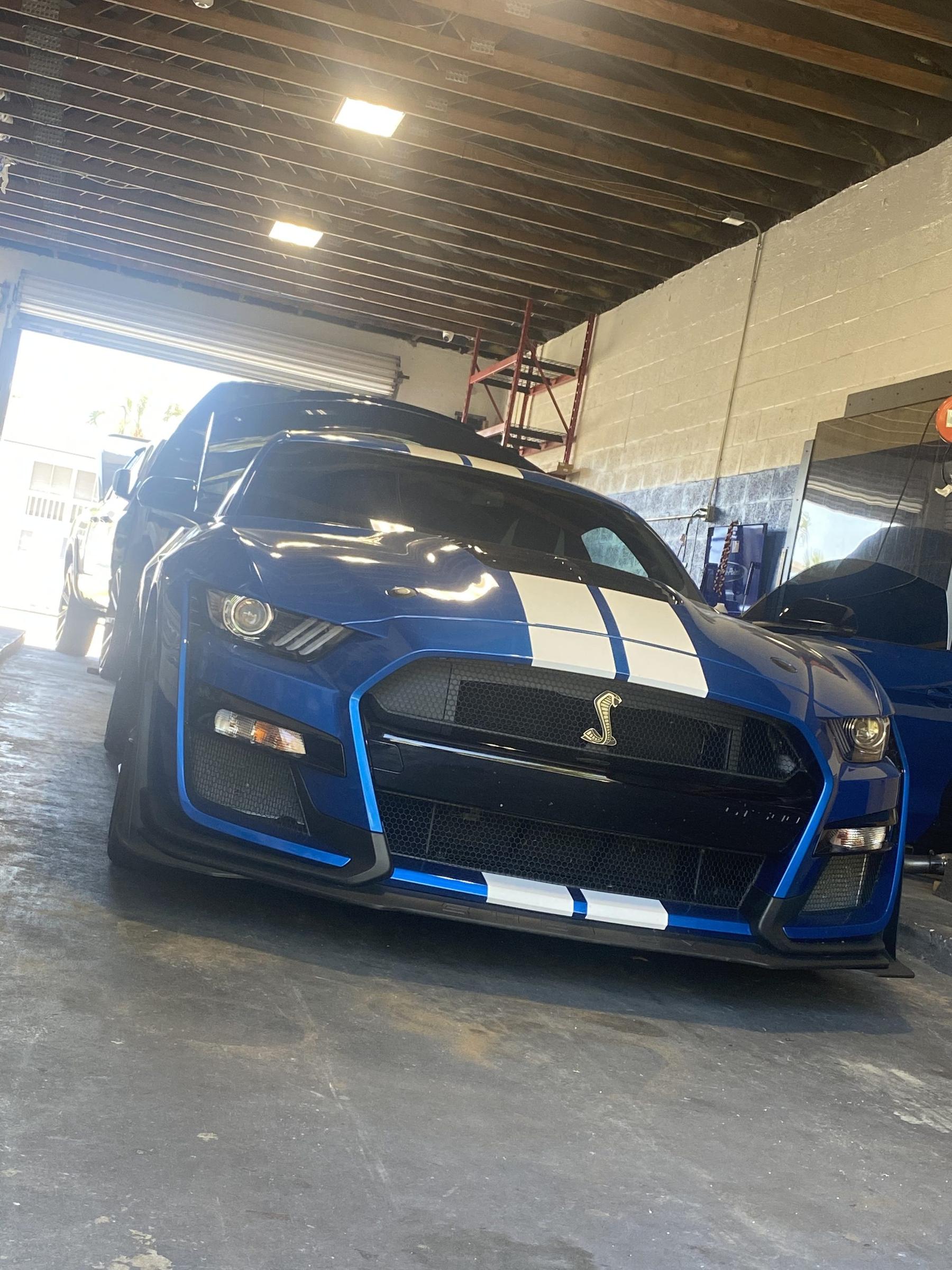 Shelby GT500 Mustang in the SoundWorkZ Kustomz shop in Port Charlotte, FL